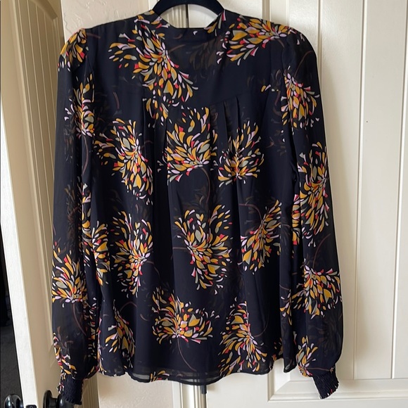 CAbi Black Top with Colorful Floral Design - Picture 3 of 4